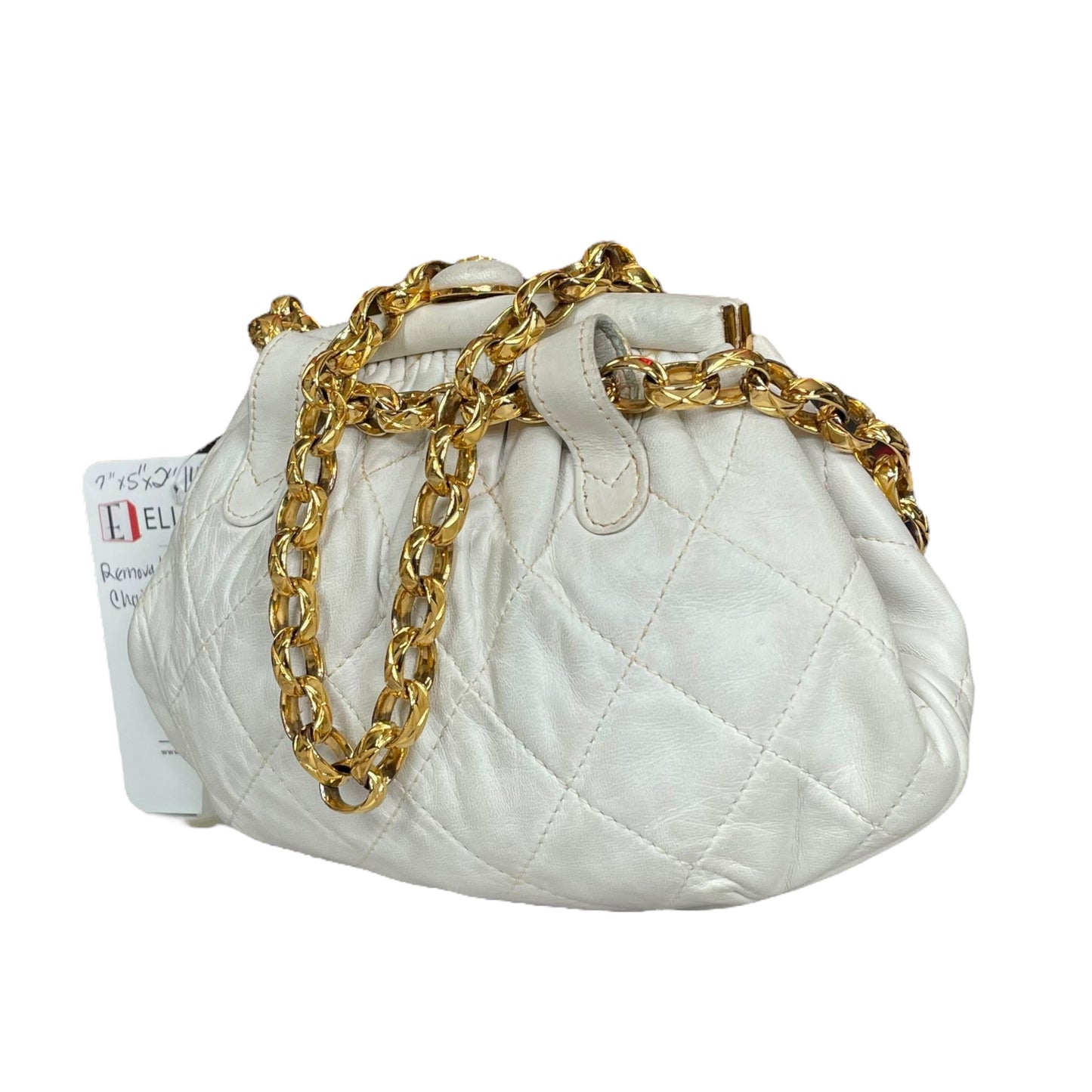 Chanel CC Mini Kiss-Lock Shoulder Bum GHW Removable Chain Strap Make-up Purse 7"
