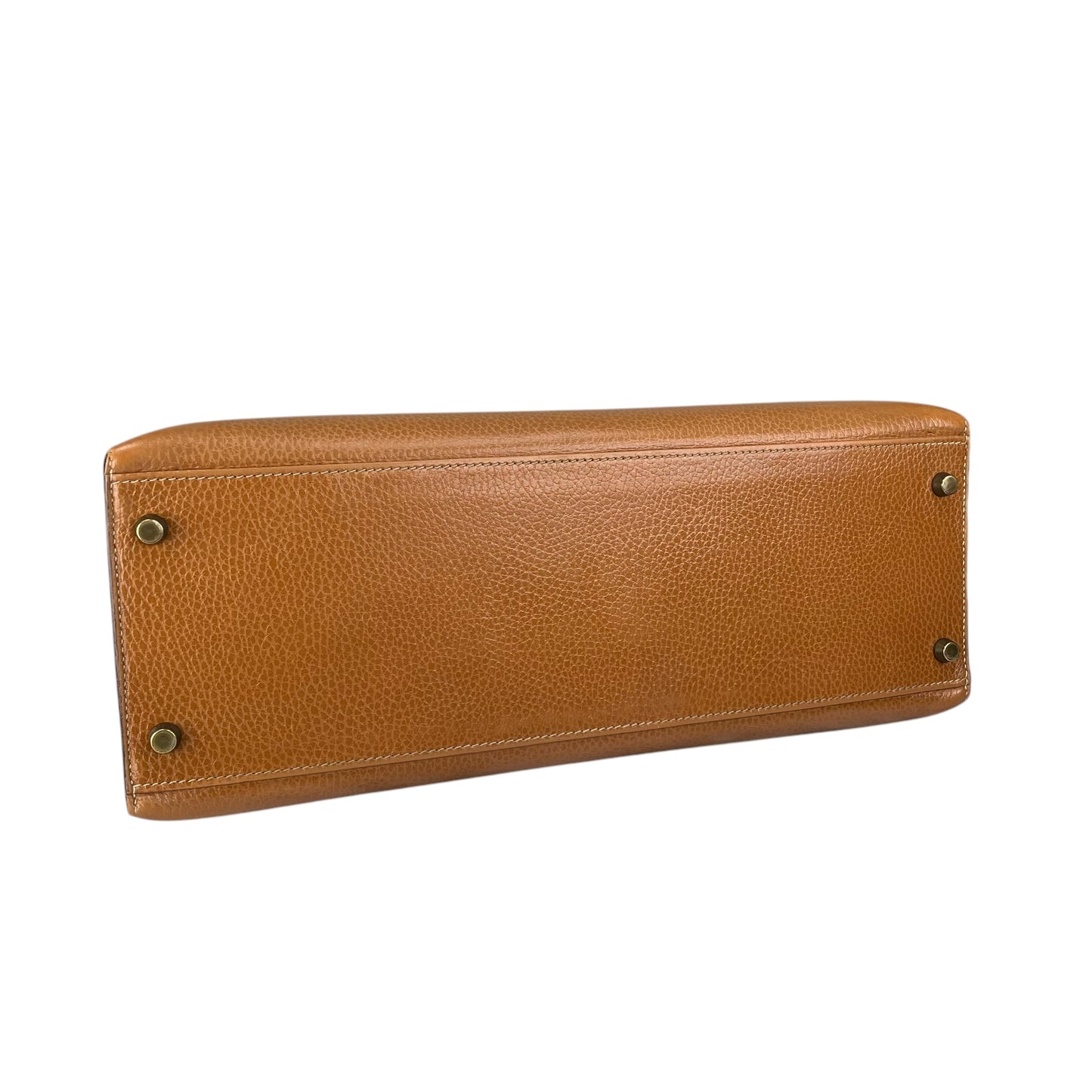 Hermes Kelly Sellier 35 GHW Noir Ardennes Gold Wheat Top Handle