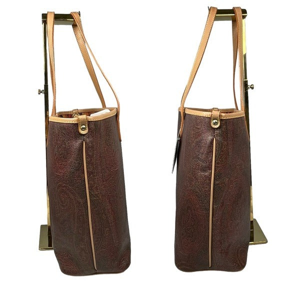 Etro Paisley XL Coated Canvas Natural Leather Neverfull Carry-All Tote