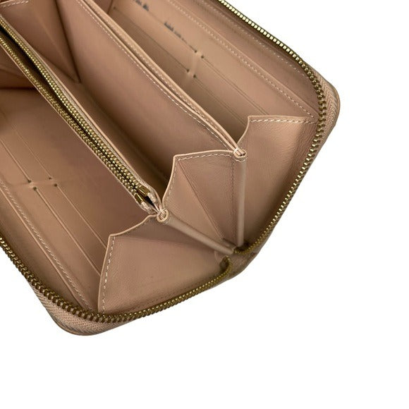 Louis Vuitton Monogram Vernis Harvest Wheat Gold Zip Around Long Wallet