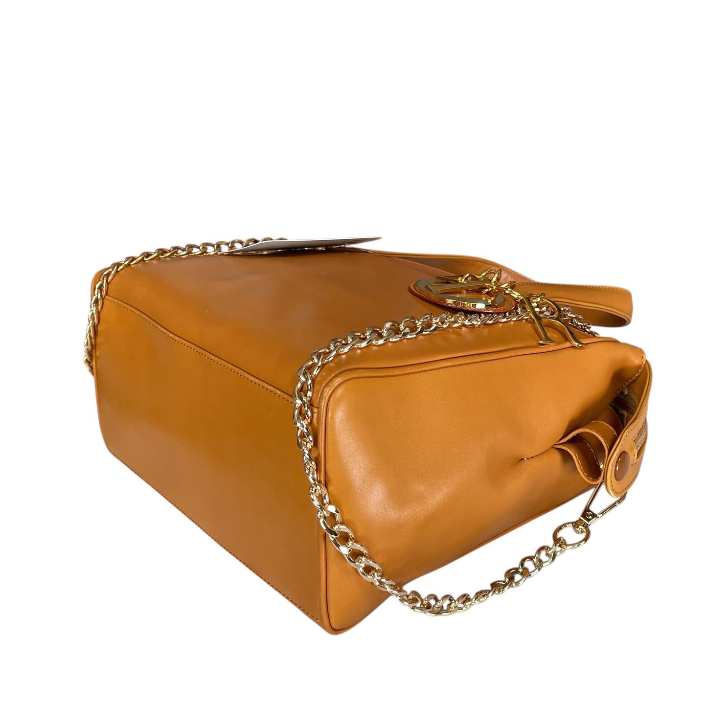 Christian Dior Lady Small Boston Buttercream Gold Leather GHW Crossbody