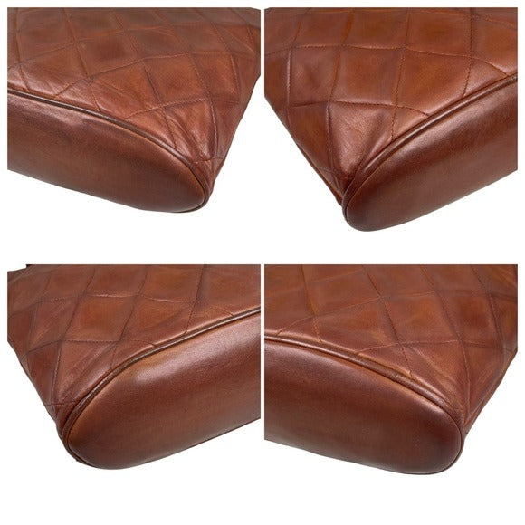 Chanel CC Quilted Timeless Mahogany Lambskin Matelasse Snap Zip Shoulder Purse