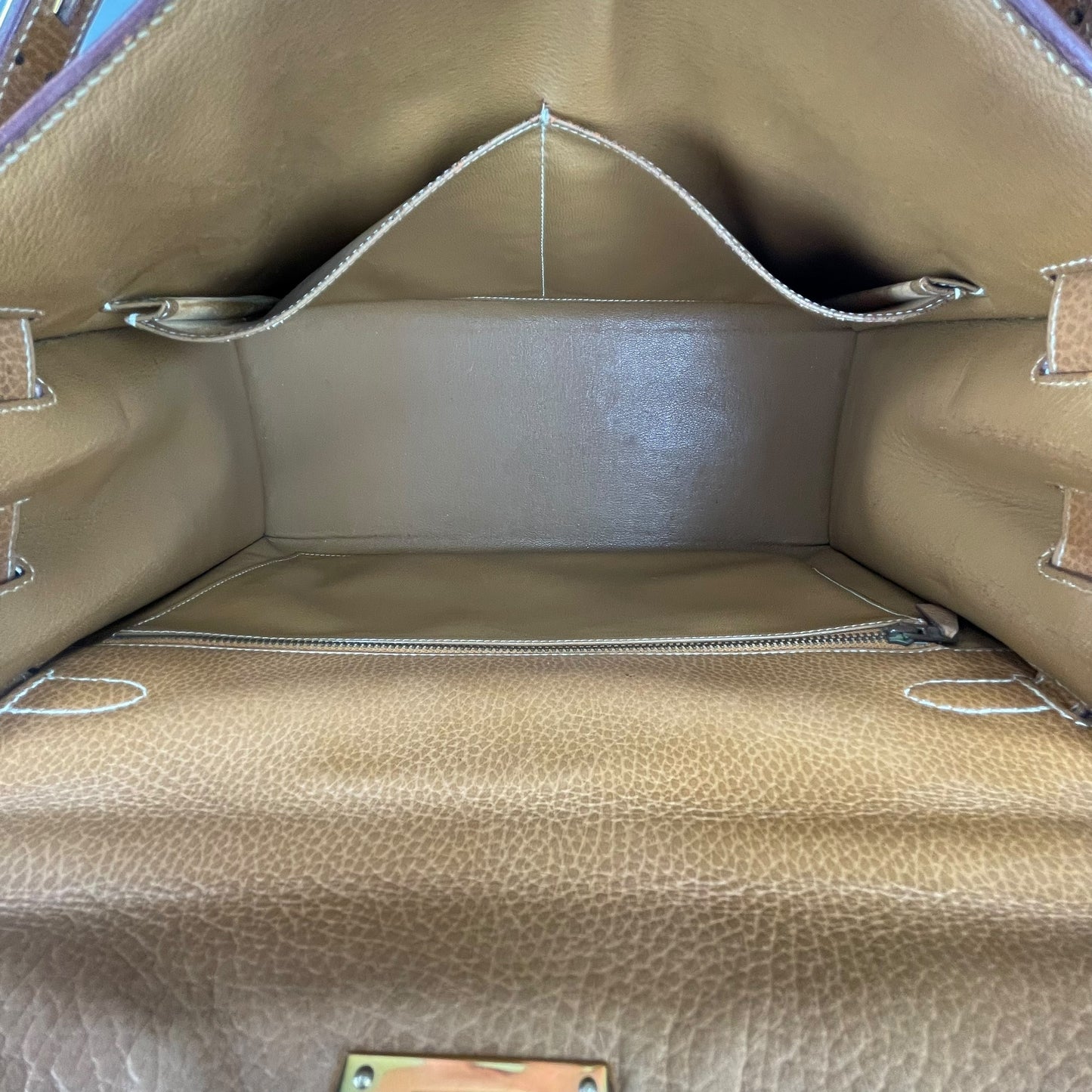 Hermes Kelly Sellier 35 GHW Noir Ardennes Gold Wheat Top Handle