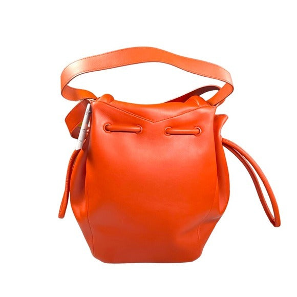 Bottega Vegan Pumkpin Spice Orange Large Hobo Beek Style Bag Dual Zip Front Bag Purse