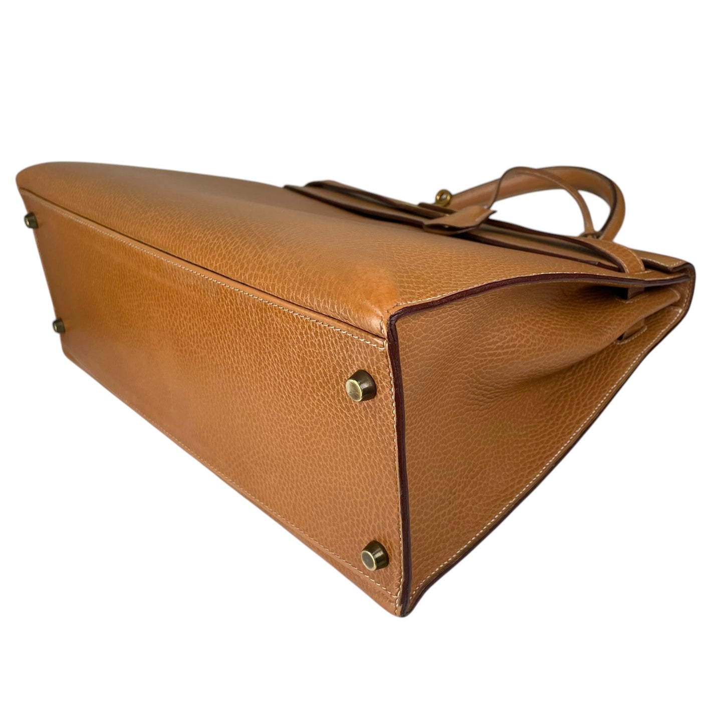 Hermes Kelly Sellier 35 GHW Noir Ardennes Gold Wheat Top Handle