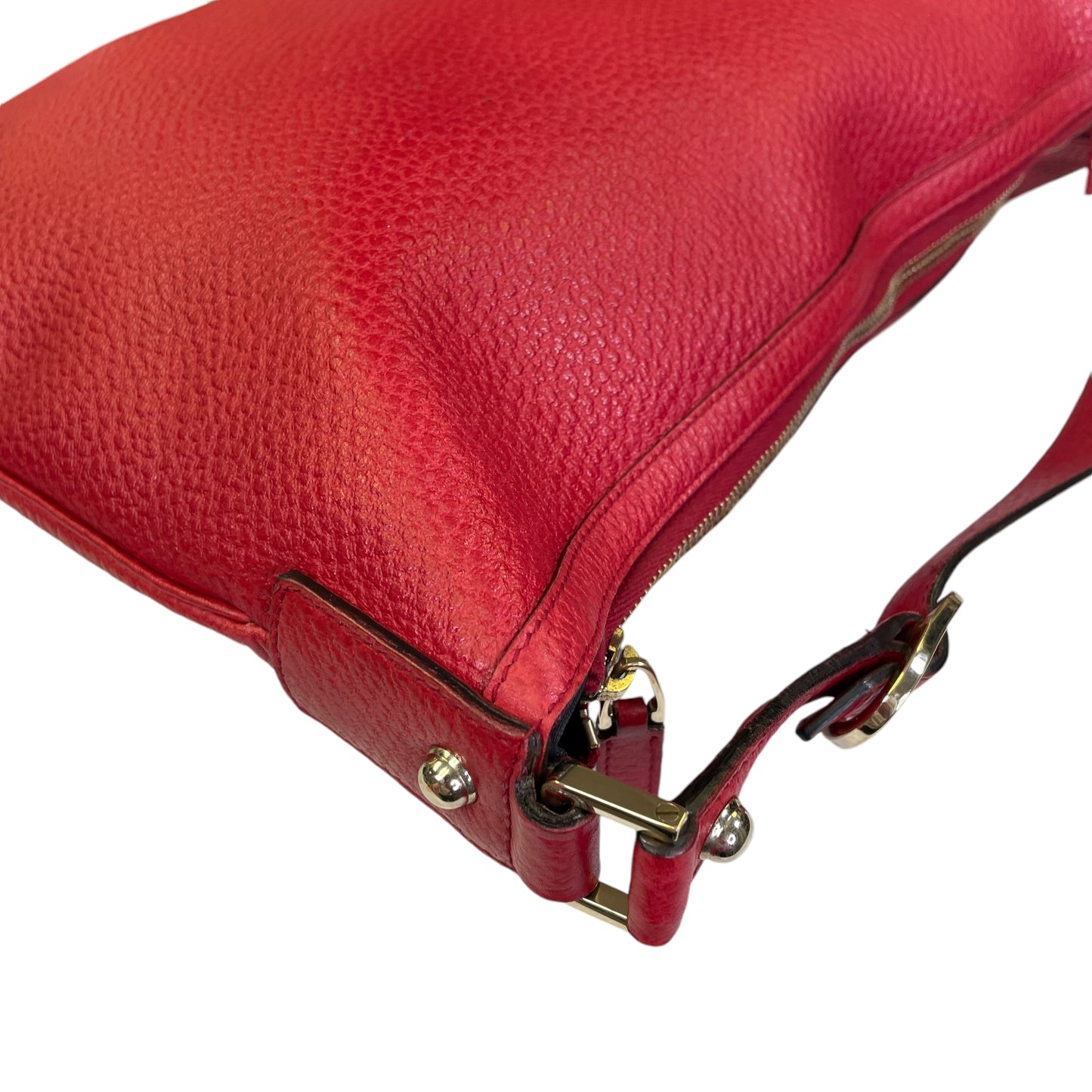 Gucci GG Red Zip Large Blondie Sherryline Racing Stripe Hobo Shoulder Purse