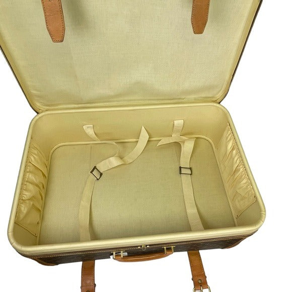 Louis Vuitton Trunk Monogram Canvas Leather Travel Strato 70 Luggage