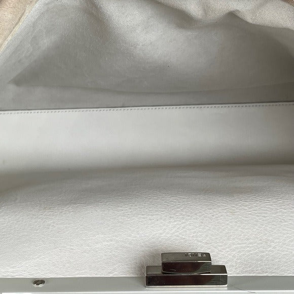 Fendi XL Peek-A-Boo Suede Patent Leather Multi Textile White Yellow Mega Bag