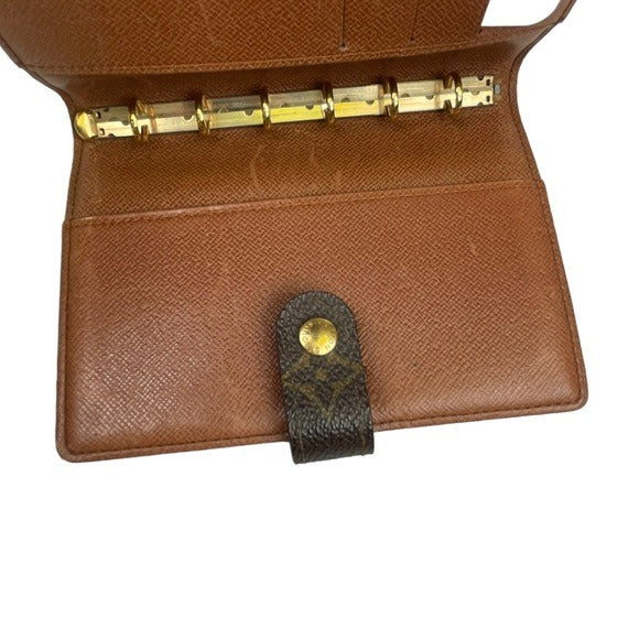 Louis Vuitton Monogram Cabas Agenda Card Notebook Wallet Snap Closure Travel
