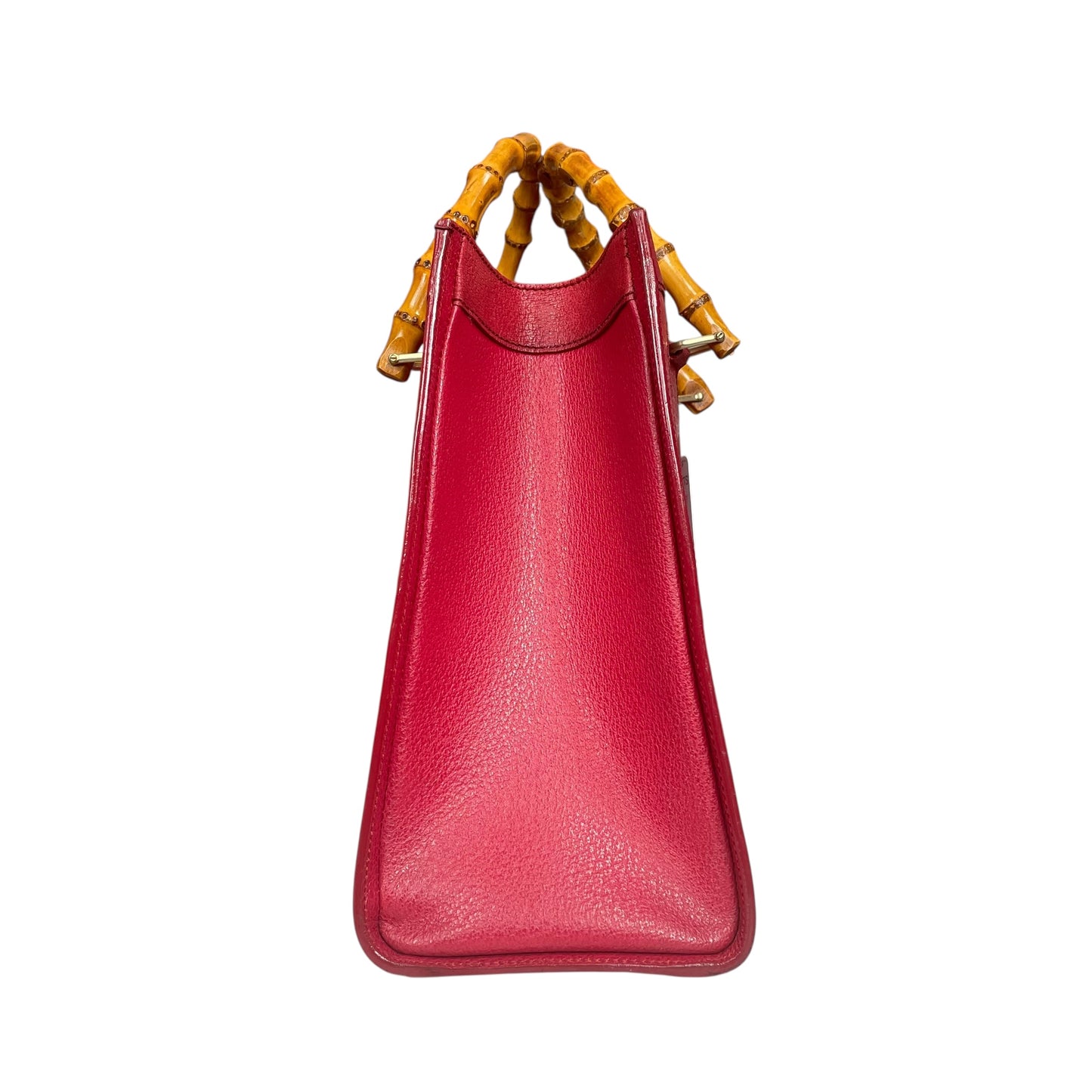 Gucci Diana Classic Bamboo GHW Raspberry Medium Leather Tote