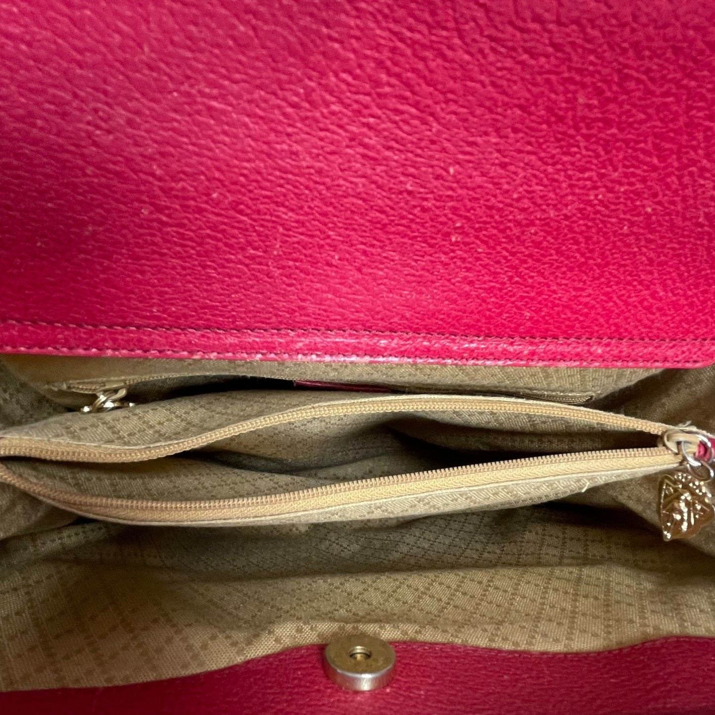 Gucci Diana Classic Bamboo GHW Raspberry Medium Leather Tote