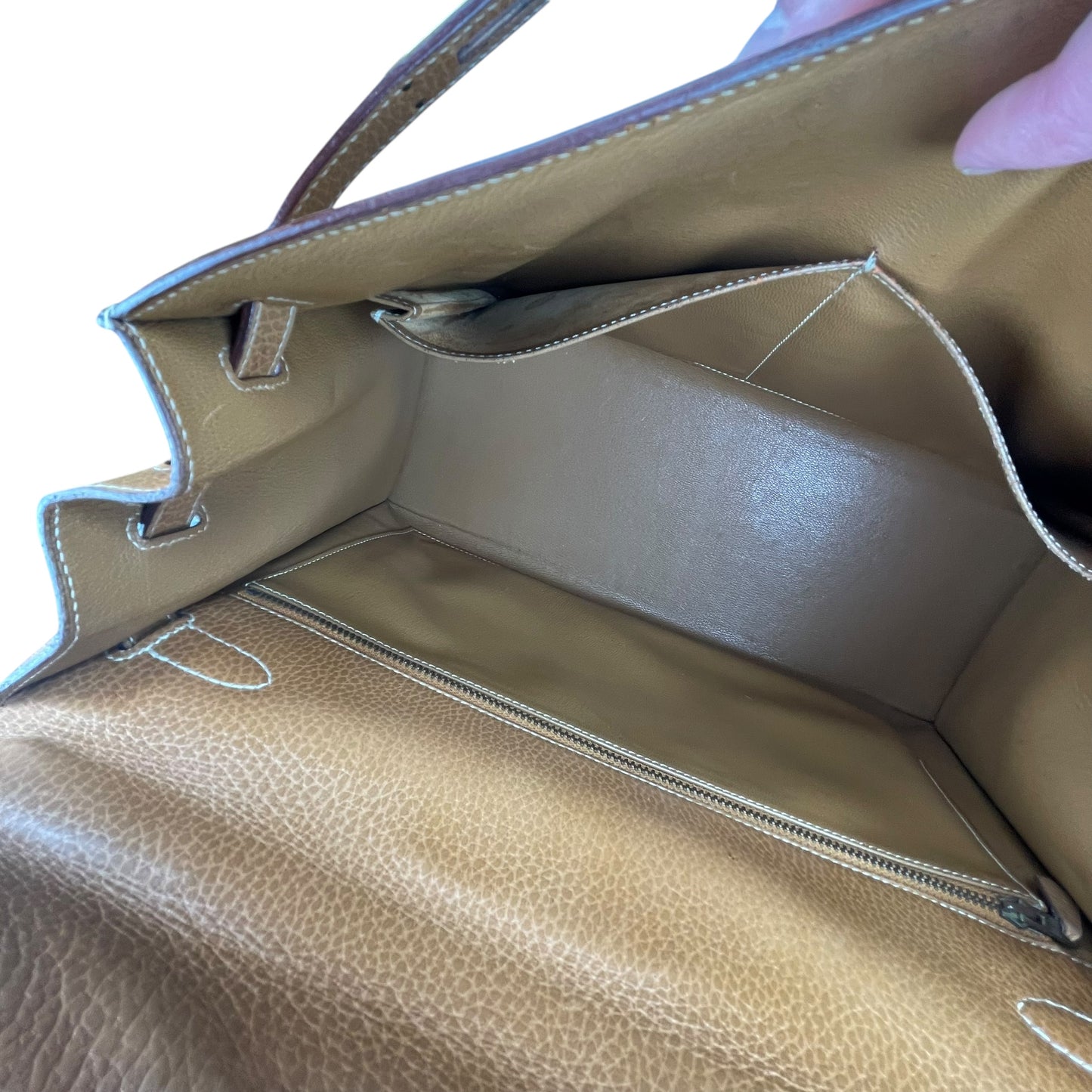 Hermes Kelly Sellier 35 GHW Noir Ardennes Gold Wheat Top Handle