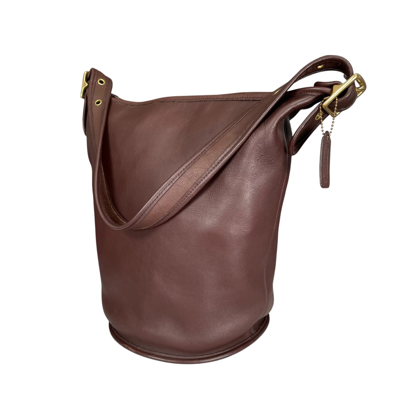 Coach Mahogany Brown Medium Hobo Bucket Zip Satchel Sac Purse