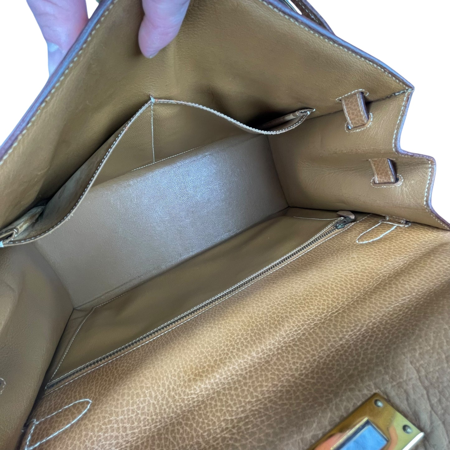 Hermes Kelly Sellier 35 GHW Noir Ardennes Gold Wheat Top Handle