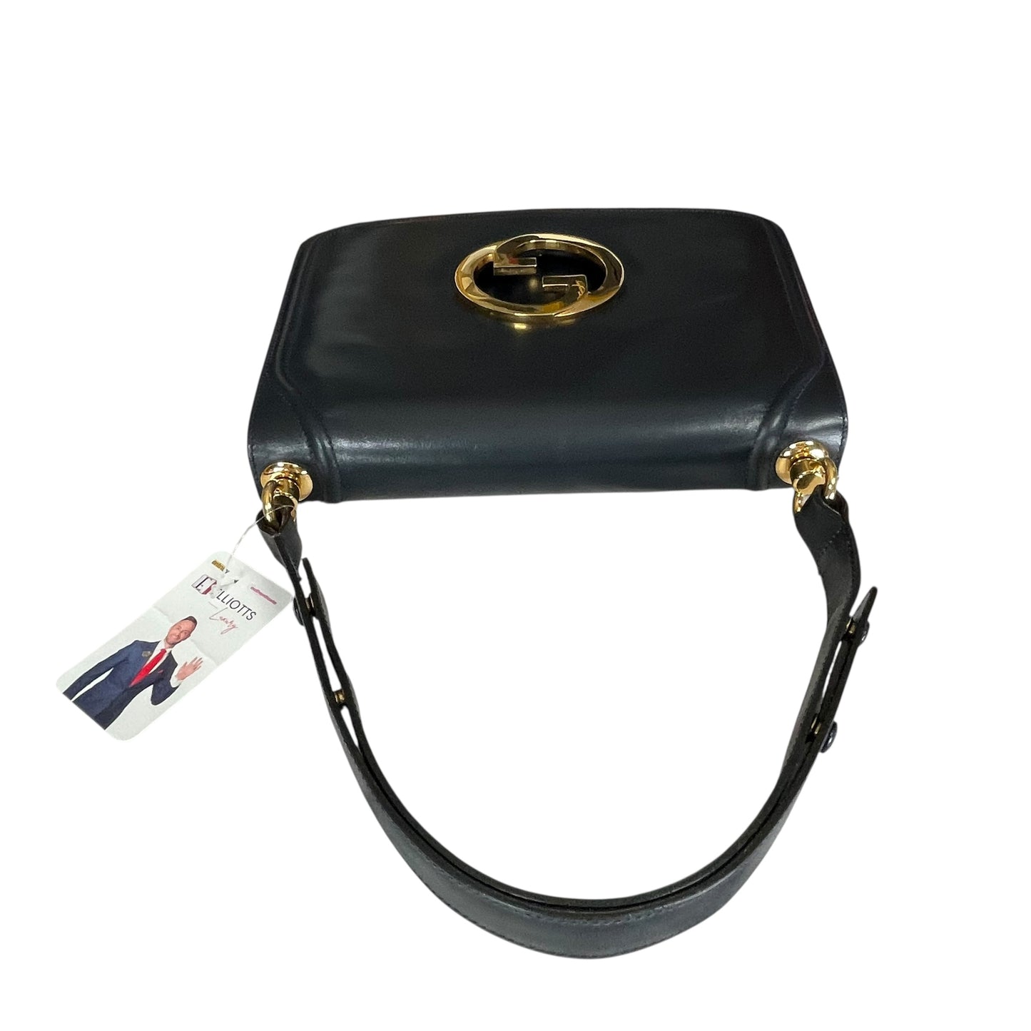 GG Blondie Navy GHW Blondie Flap Shoulder Two Way Purse