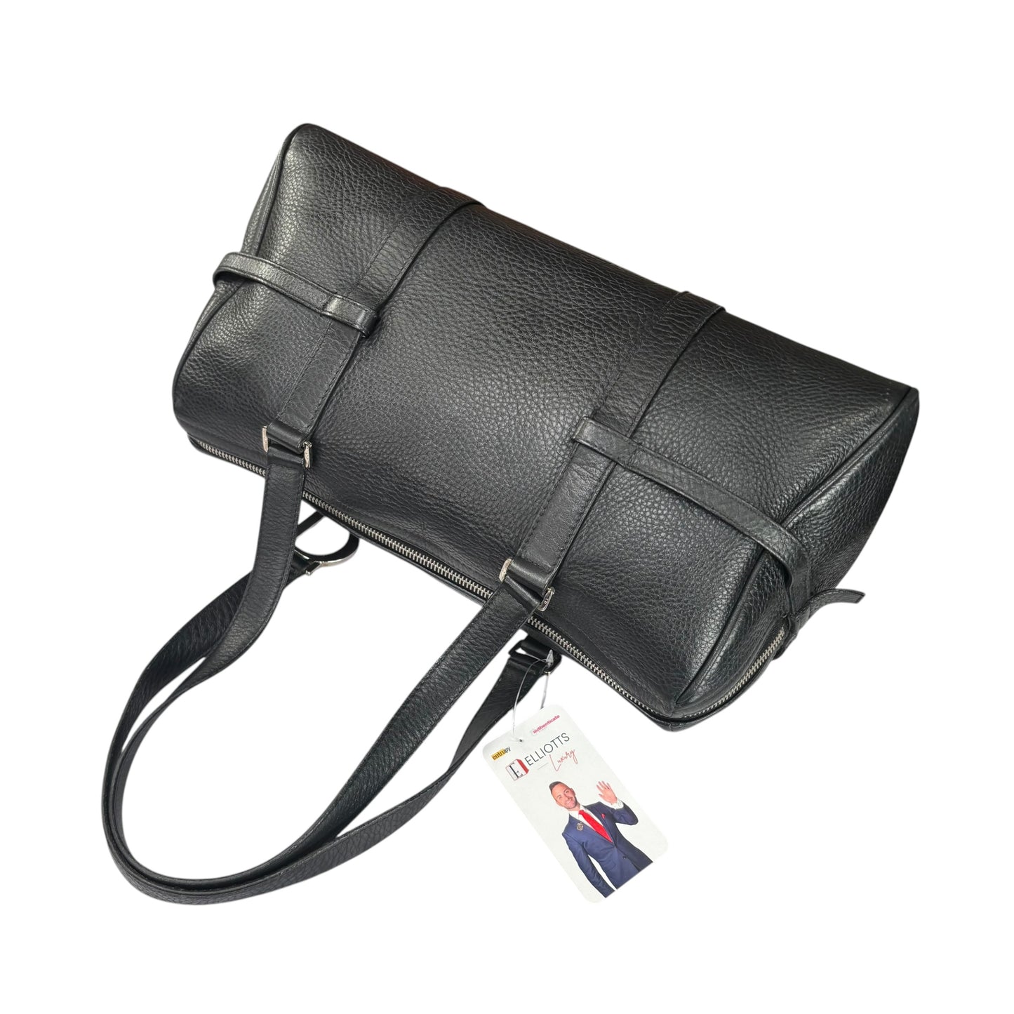 Christian Dior Y2K D Charm Boston SHW Black Leather Bag