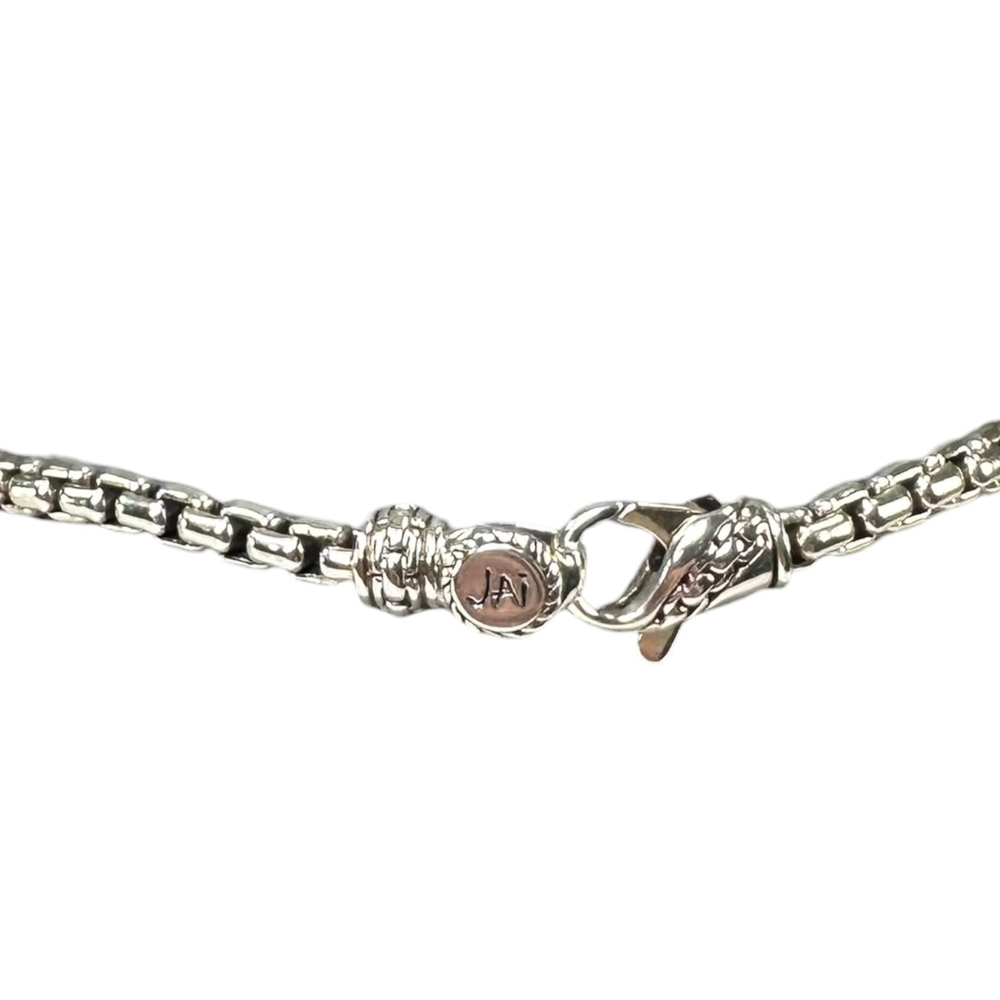 JAI by John Hardy Sterling Silver Multi-Gemstone Box Chain Bracelet 7”