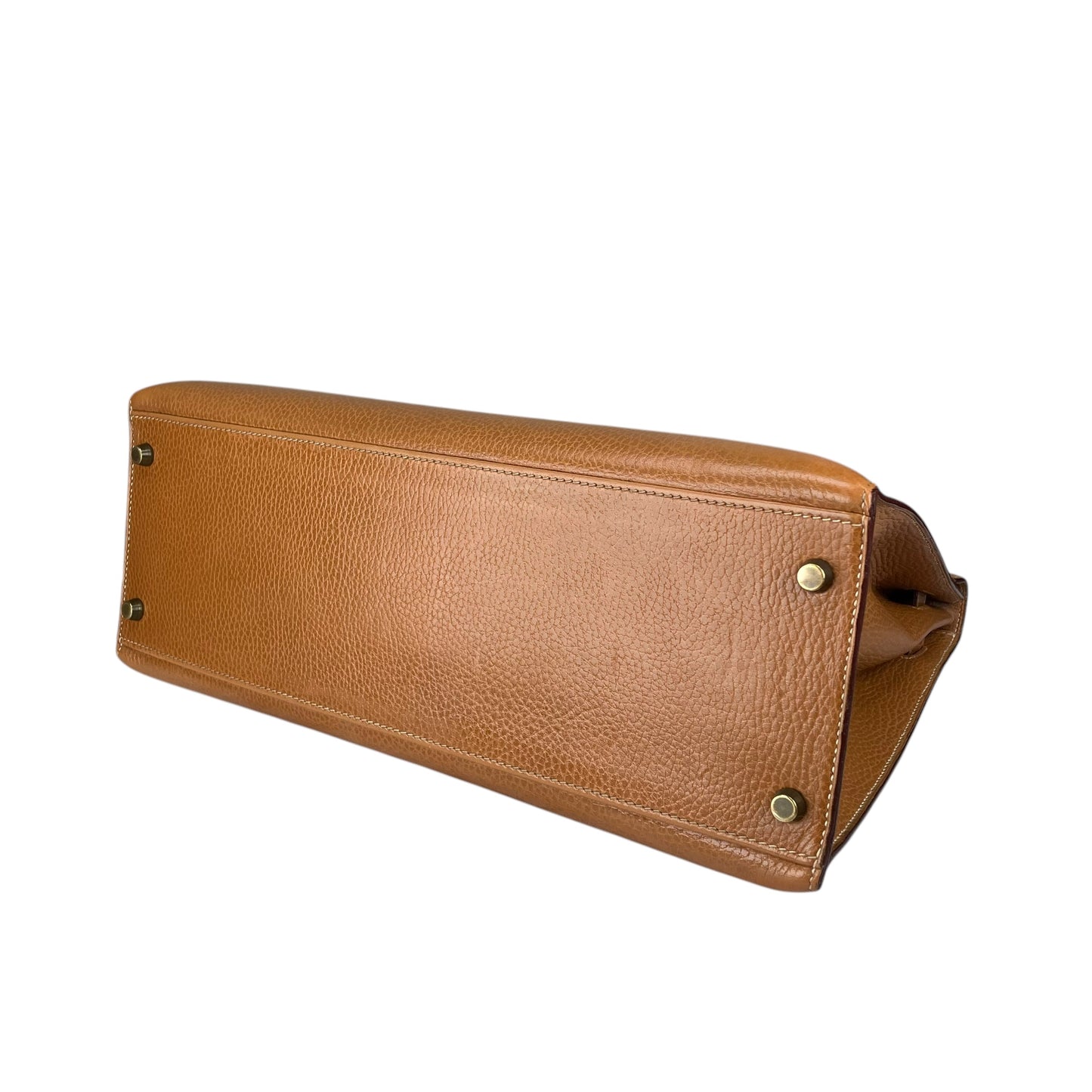 Hermes Kelly Sellier 35 GHW Noir Ardennes Gold Wheat Top Handle