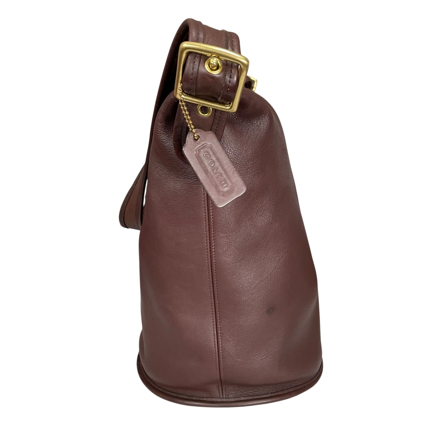 Coach Mahogany Brown Medium Hobo Bucket Zip Satchel Sac Purse