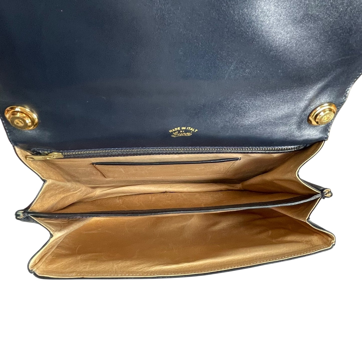 GG Blondie Navy GHW Blondie Flap Shoulder Two Way Purse