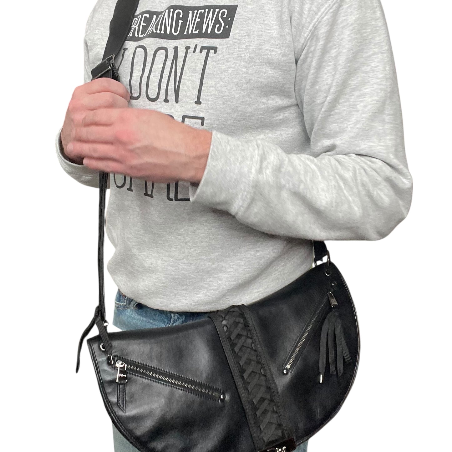 Christian Dior Admit It Corset Black Leather 2-Way SHW Shoulder Crossbody Purse