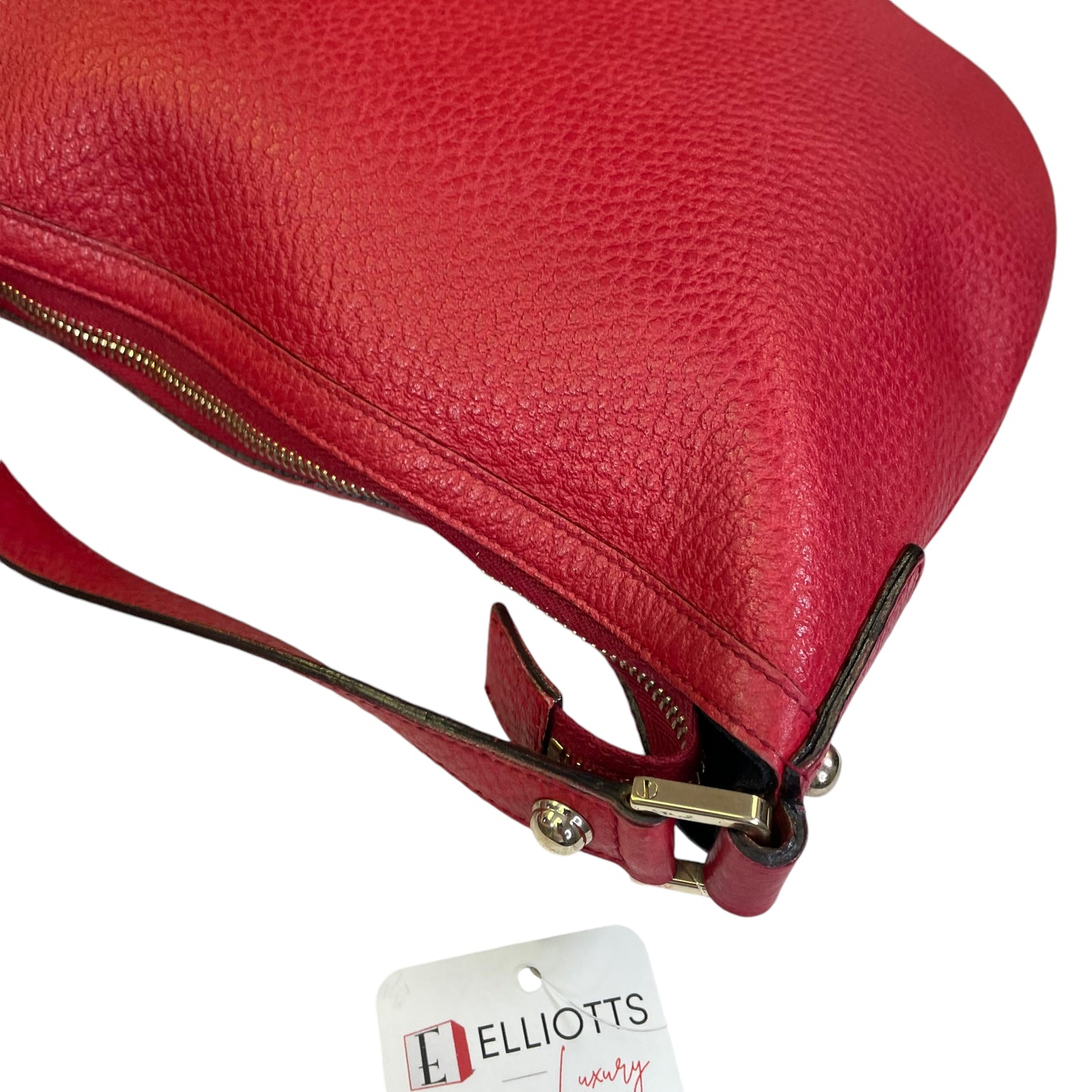 Gucci GG Red Zip Large Blondie Sherryline Racing Stripe Hobo Shoulder Purse