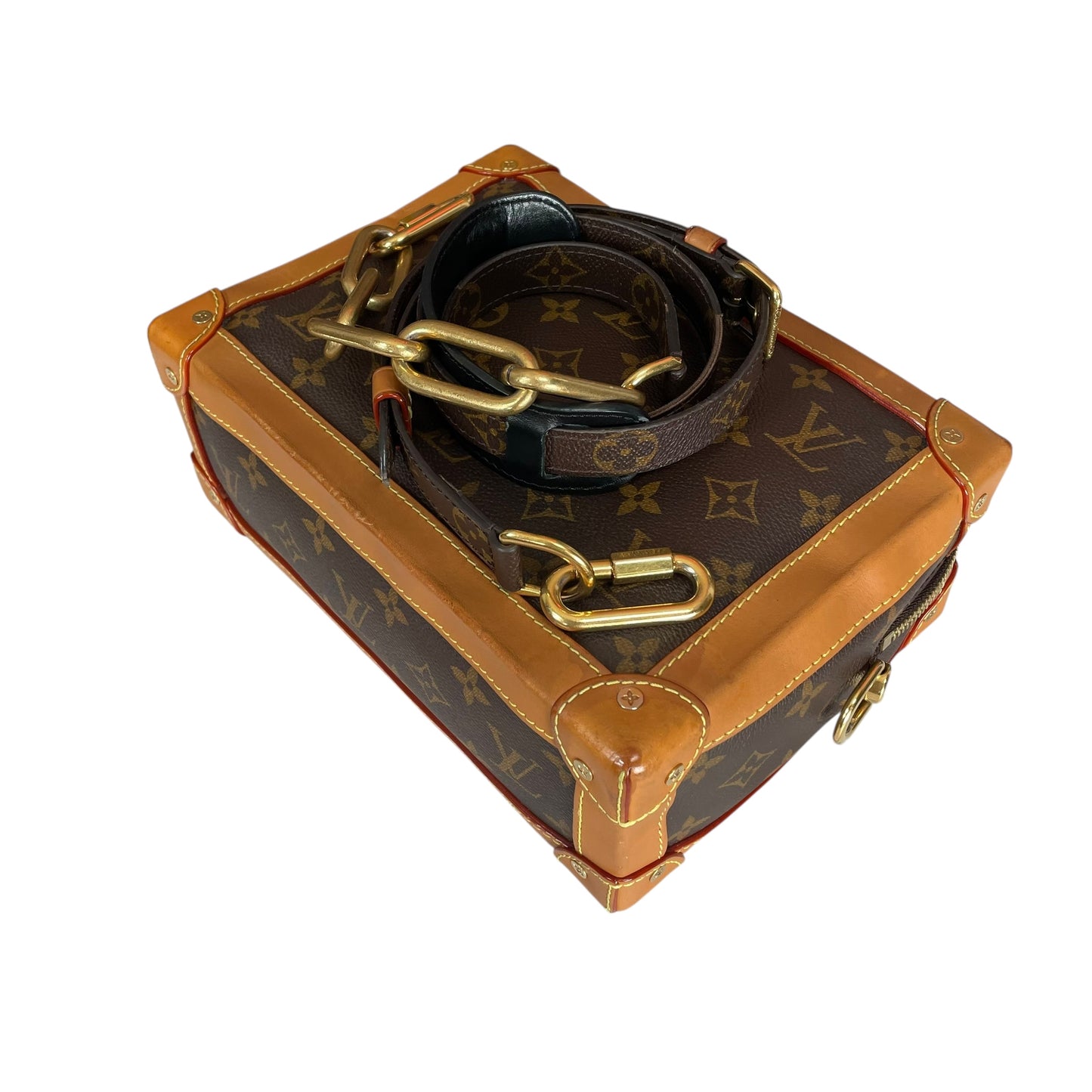 Louis Vuitton Limited 2019 Soft Trunk Heavy Duty Chain Dual Zip 18”-25” Strap