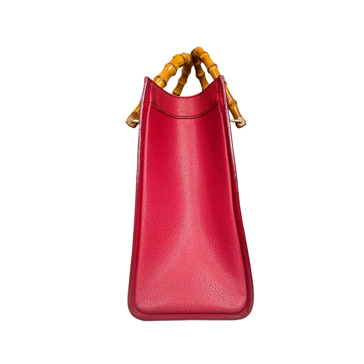 Gucci Diana Classic Bamboo GHW Raspberry Medium Leather Tote