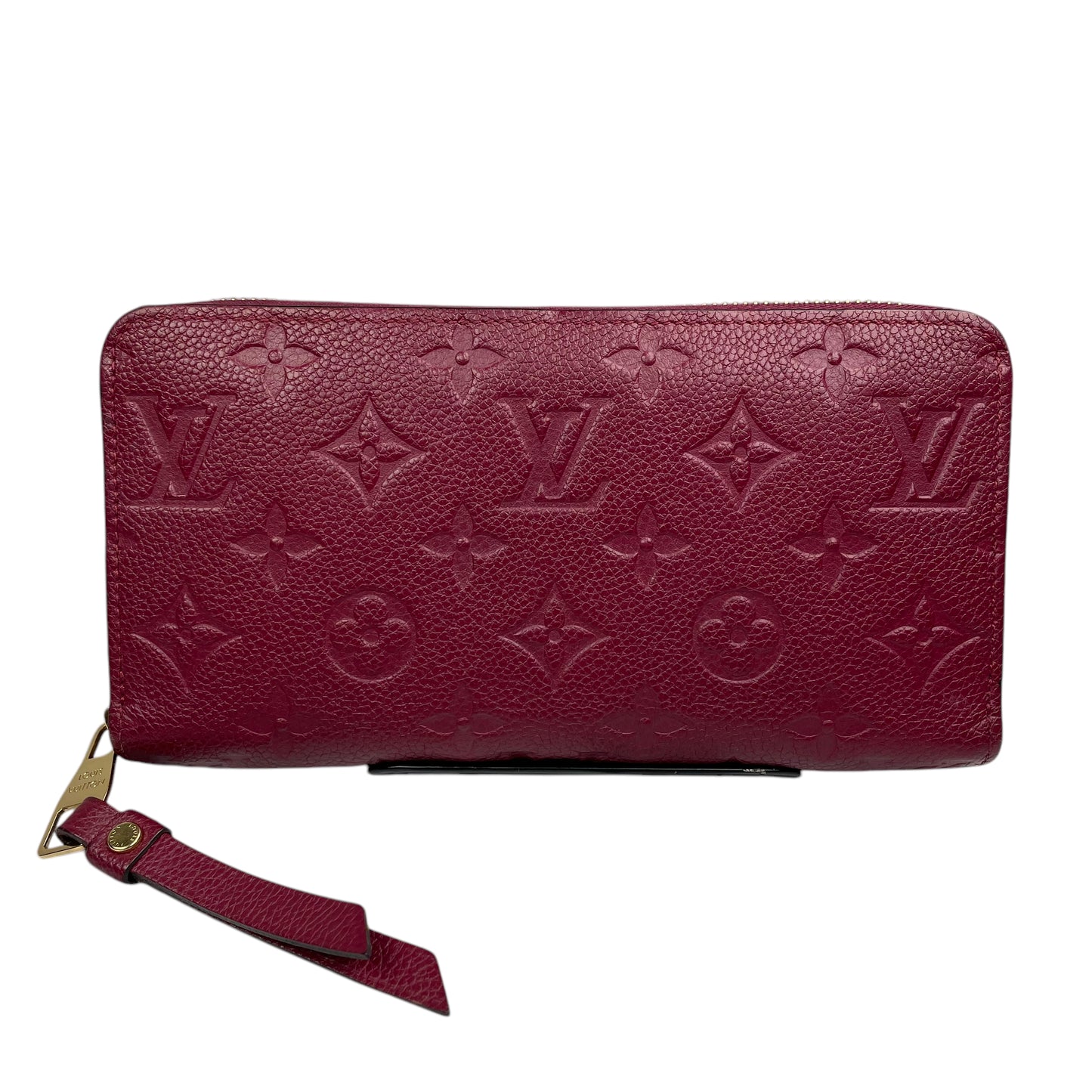 Louis Vuitton Empreinte Leather Bordeaux Zip Around Gold Zip Around Long Wallet