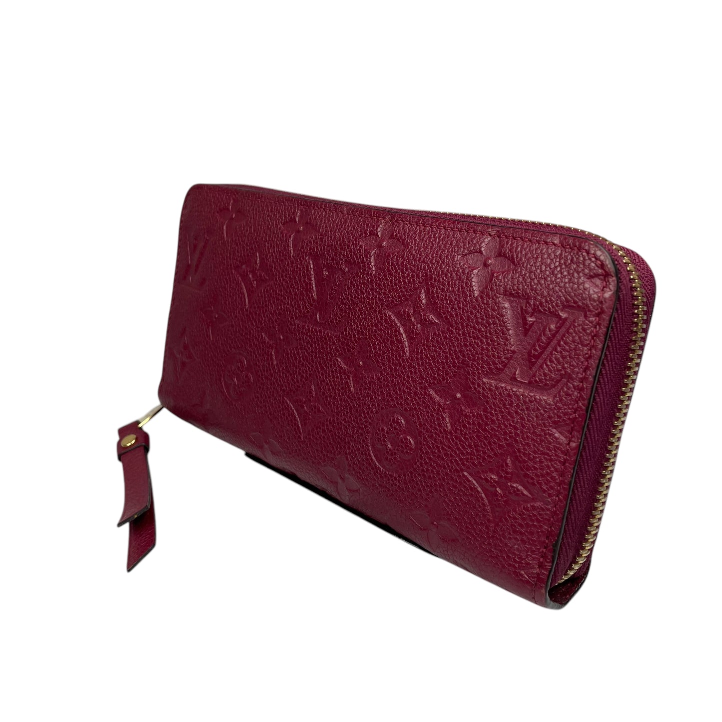 Louis Vuitton Empreinte Leather Bordeaux Zip Around Gold Zip Around Long Wallet