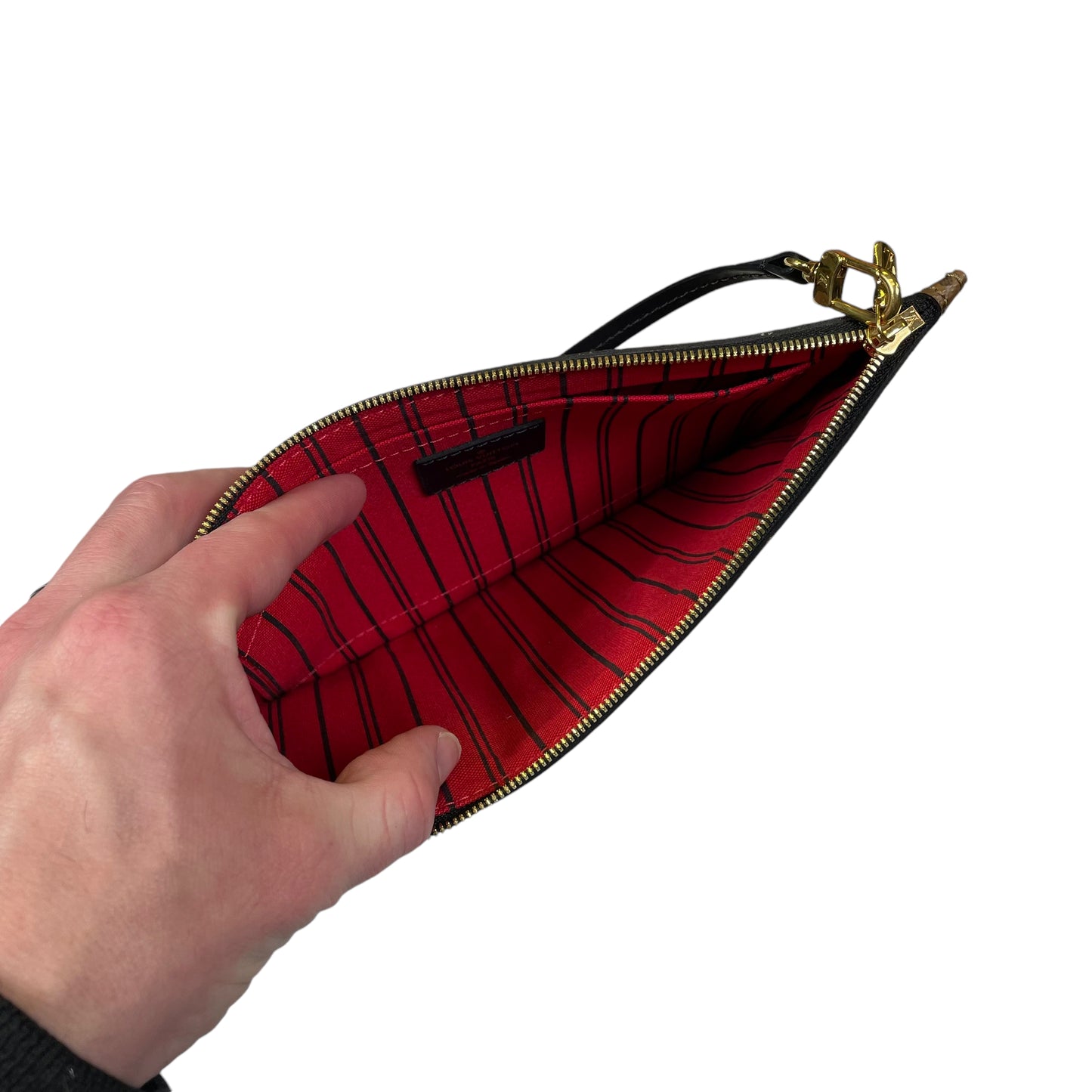 Louis Vuitton Reverse Brown Black Monogram Kabuki MM Pouchette