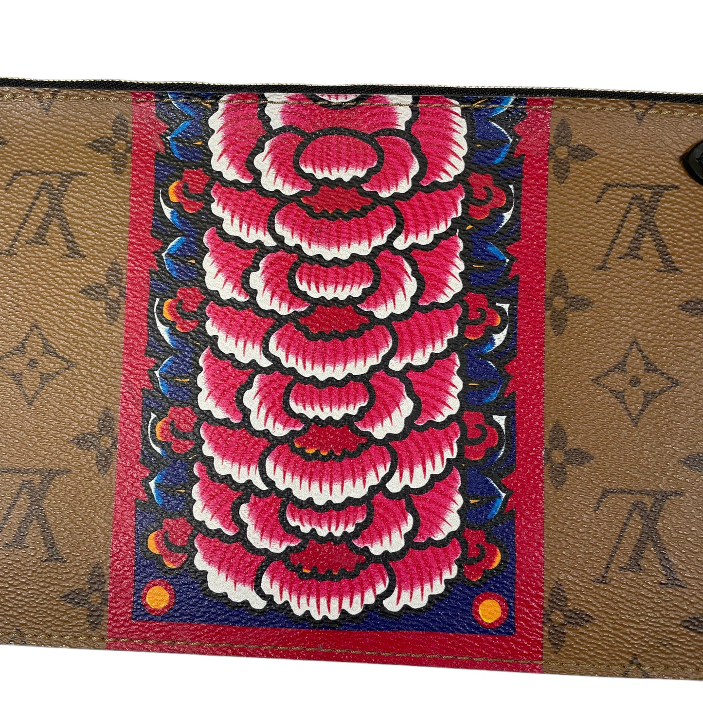 Louis Vuitton Reverse Brown Black Monogram Kabuki MM Pouchette