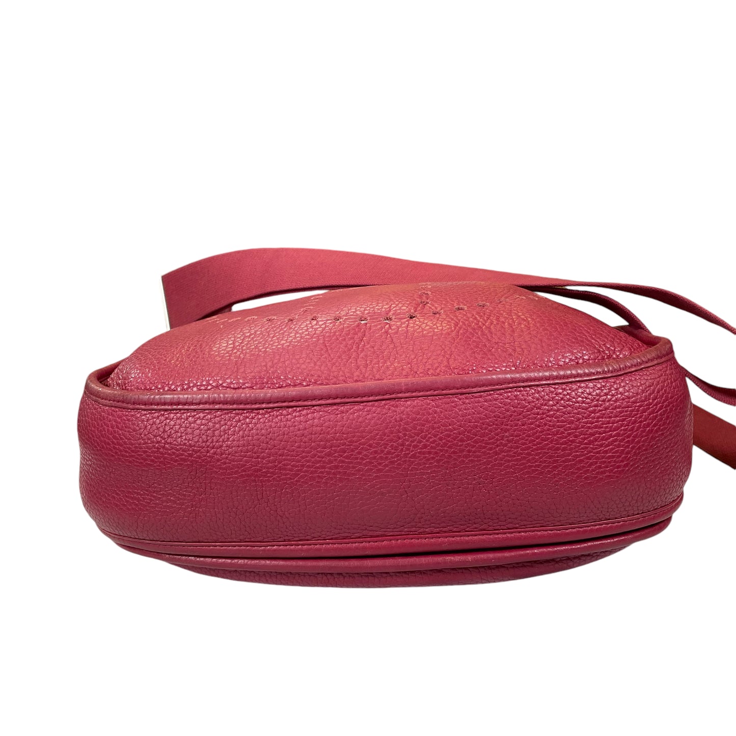 Hermes GM Evelyne Clemence Leather Burgundy Rose GM Crossbody Purse