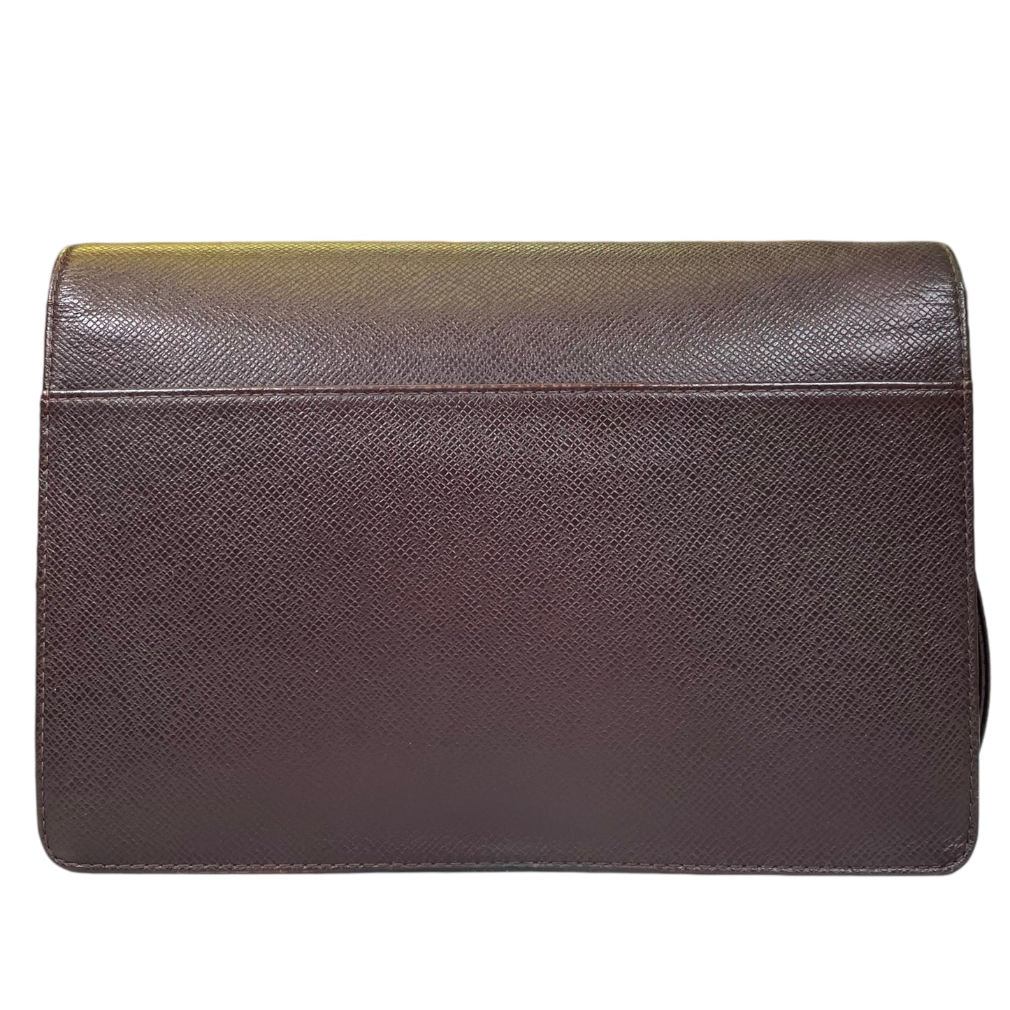 Louis Vuitton Selenga Taiga Burgandy Daily Business Pochette Wristlet Clutch