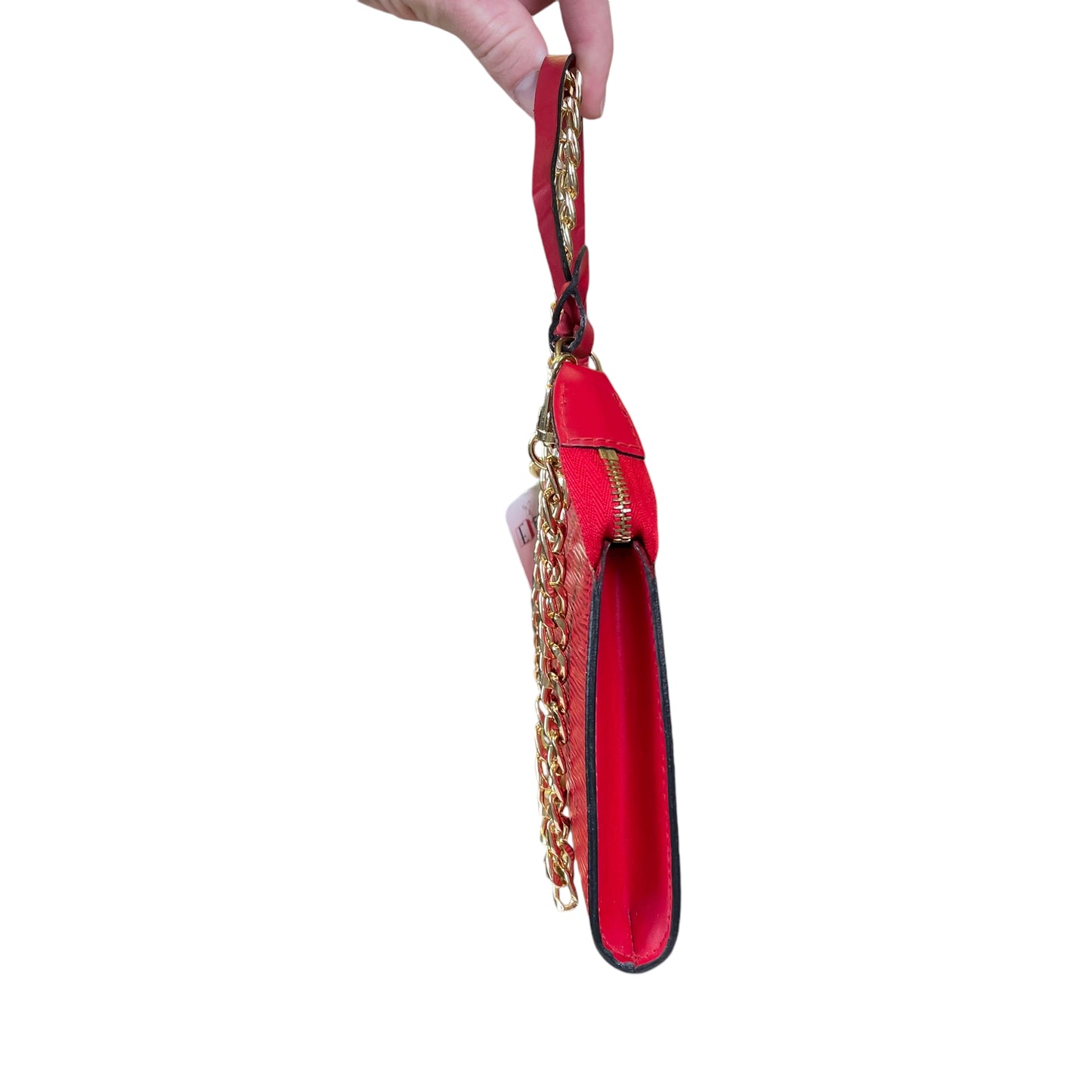Louis Vuitton Red Epi Leather Pouchette 2 Way Mini Zip Clutch Shoulder Purse