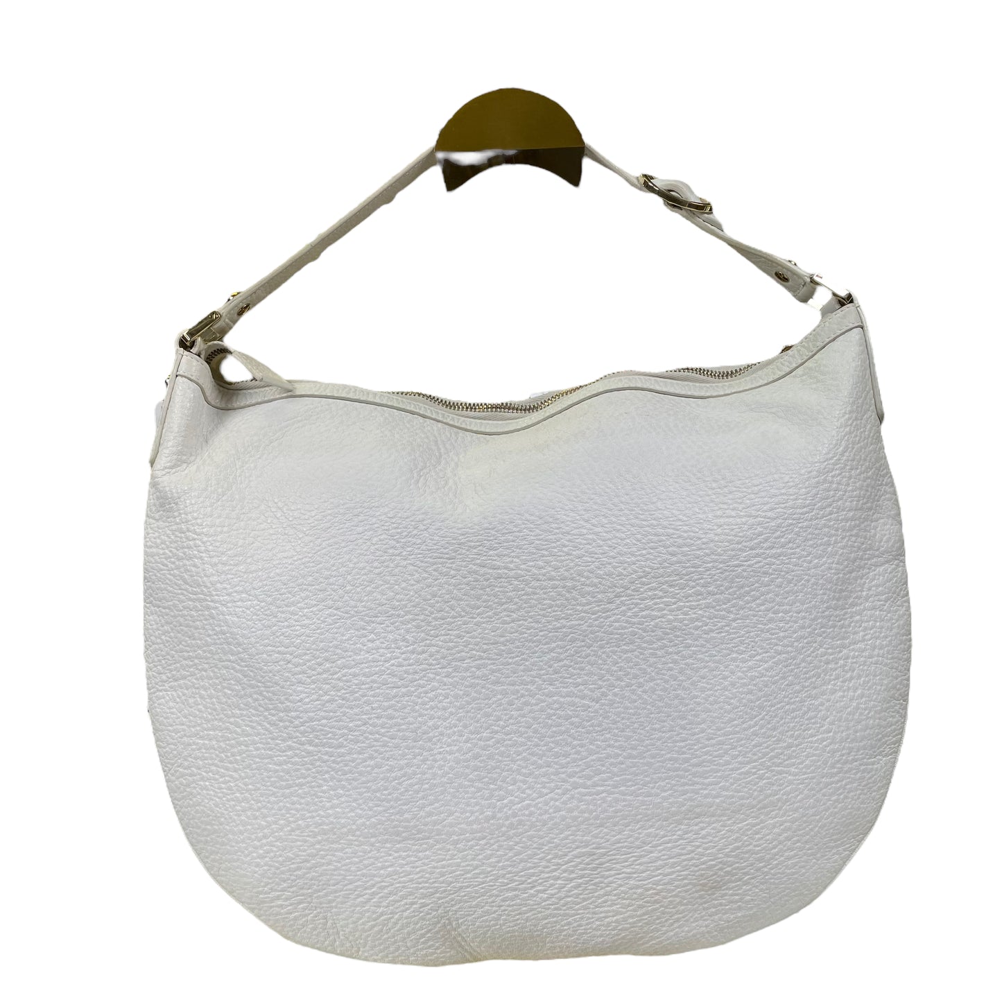 Gucci GG Sherry Blonde White Large Pebbled Gold Tone Hardware Shoulder Purse