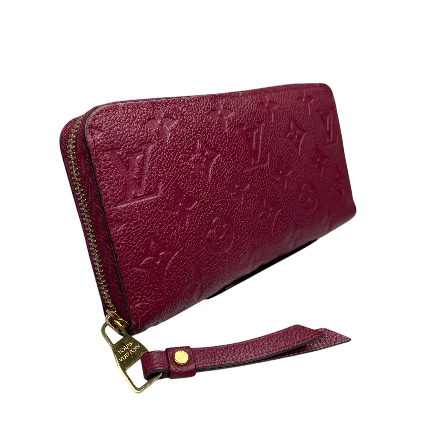 Louis Vuitton Empreinte Leather Bordeaux Zip Around Gold Zip Around Long Wallet