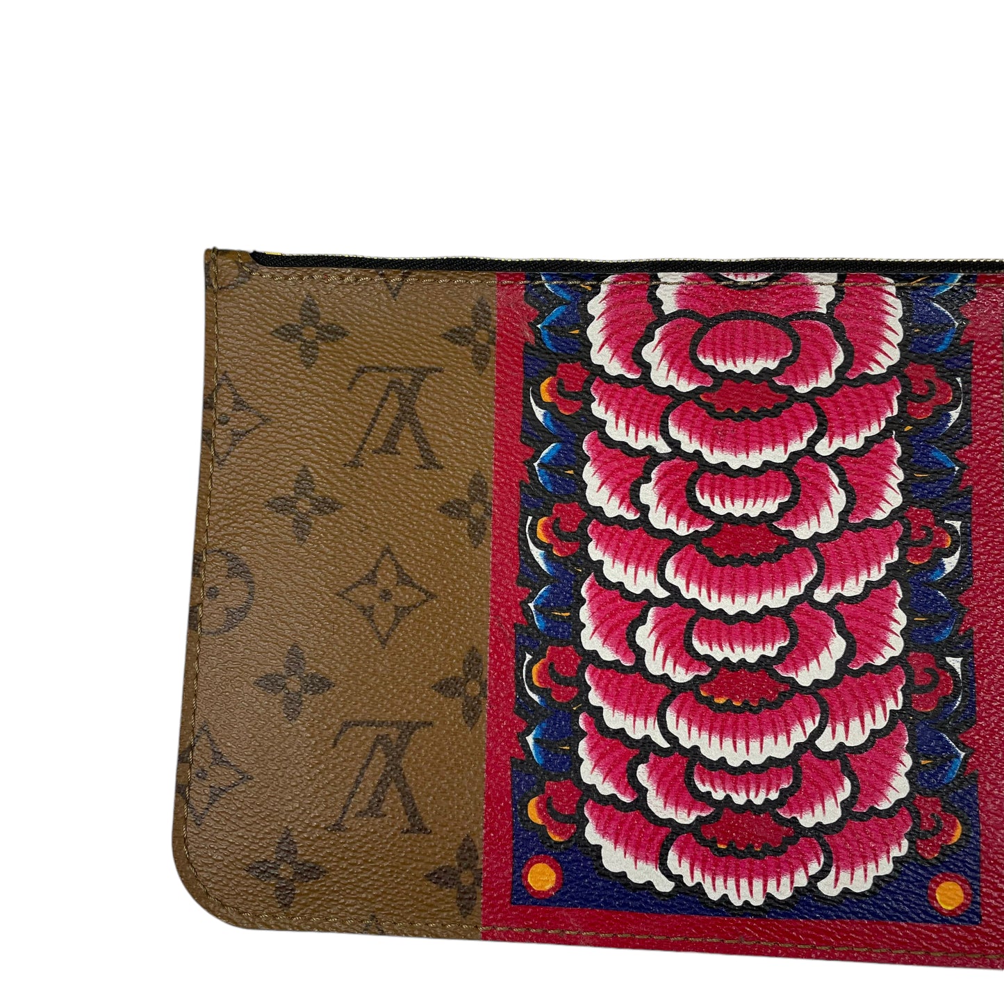 Louis Vuitton Reverse Brown Black Monogram Kabuki MM Pouchette