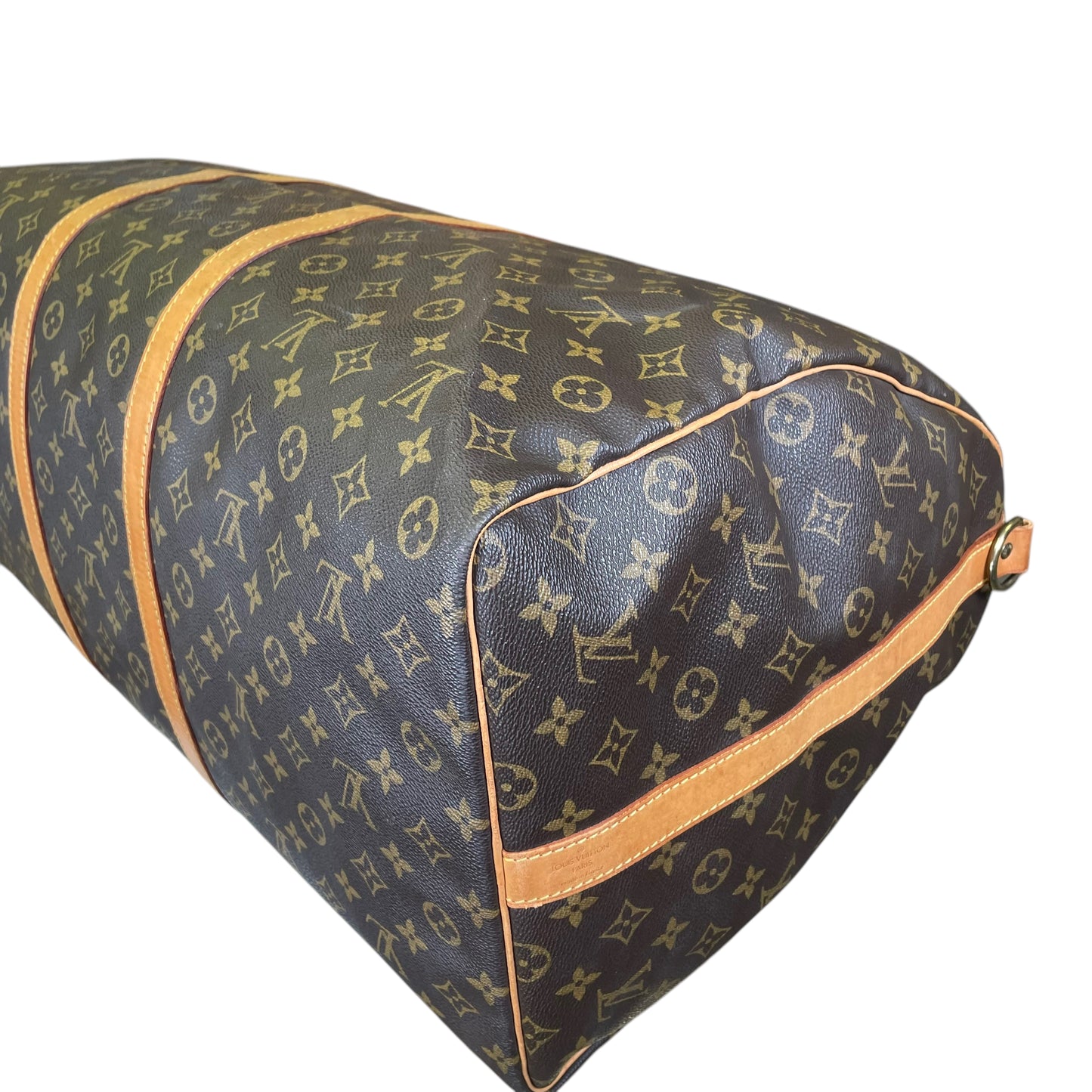 Louis Vuitton Keepall 60 Monogram Bando Lock + Tag Duffel Travel Bag