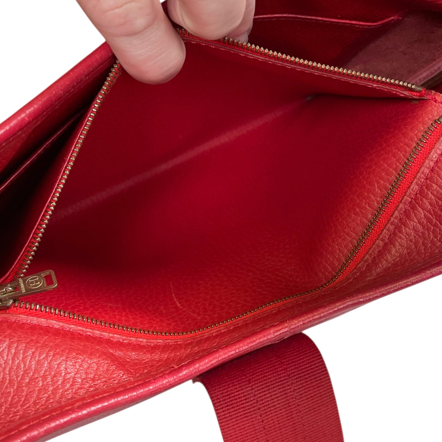Hermes Tsako 3 Way Crossbody Red Ardennes Leather GHW Shoulder Purse