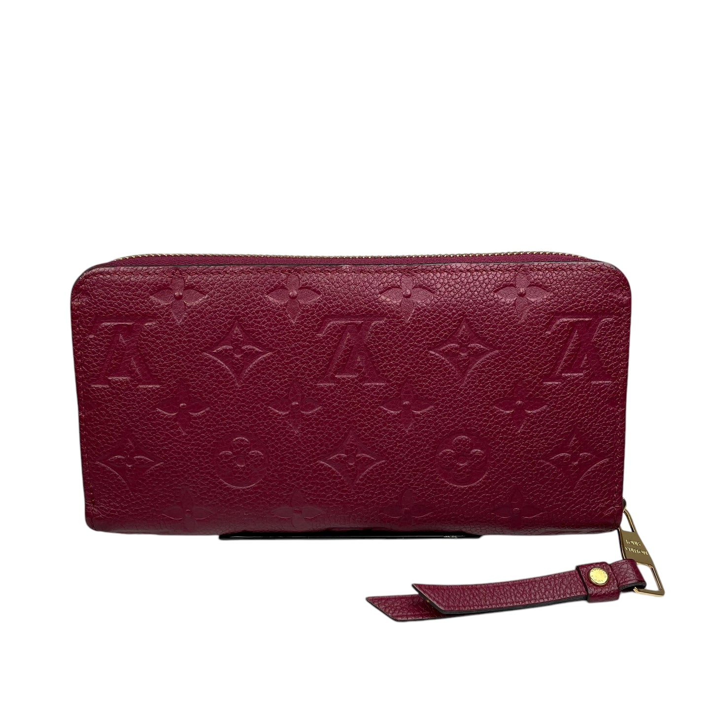 Louis Vuitton Empreinte Leather Bordeaux Zip Around Gold Zip Around Long Wallet
