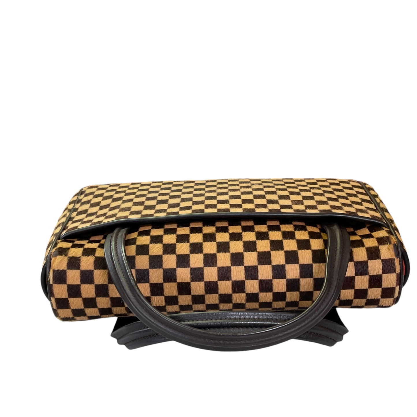 Louis Vuitton Damier Sauvage Pony Hair Lion Small Snap Flap Purse Top Handle