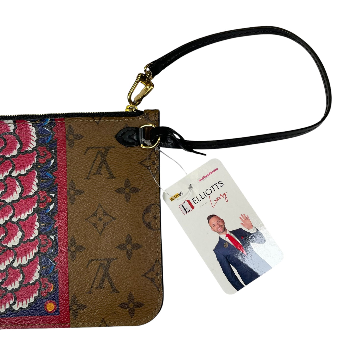 Louis Vuitton Reverse Brown Black Monogram Kabuki MM Pouchette