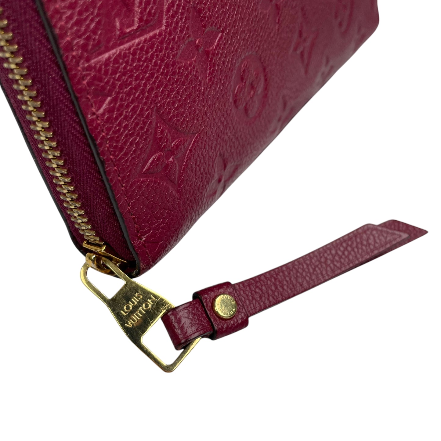 Louis Vuitton Empreinte Leather Bordeaux Zip Around Gold Zip Around Long Wallet