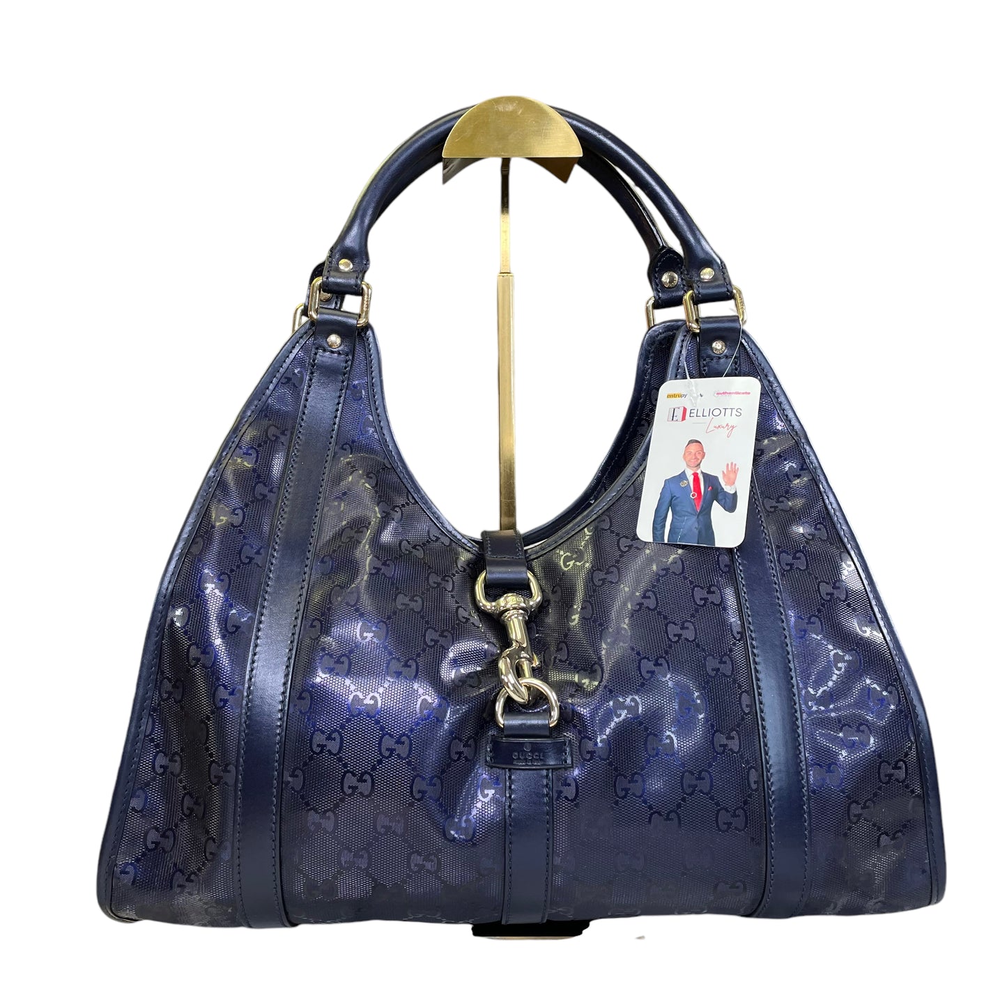 Gucci GG Joy Jackie Purple Metallic Gold Limited Edition Shoulder Purse