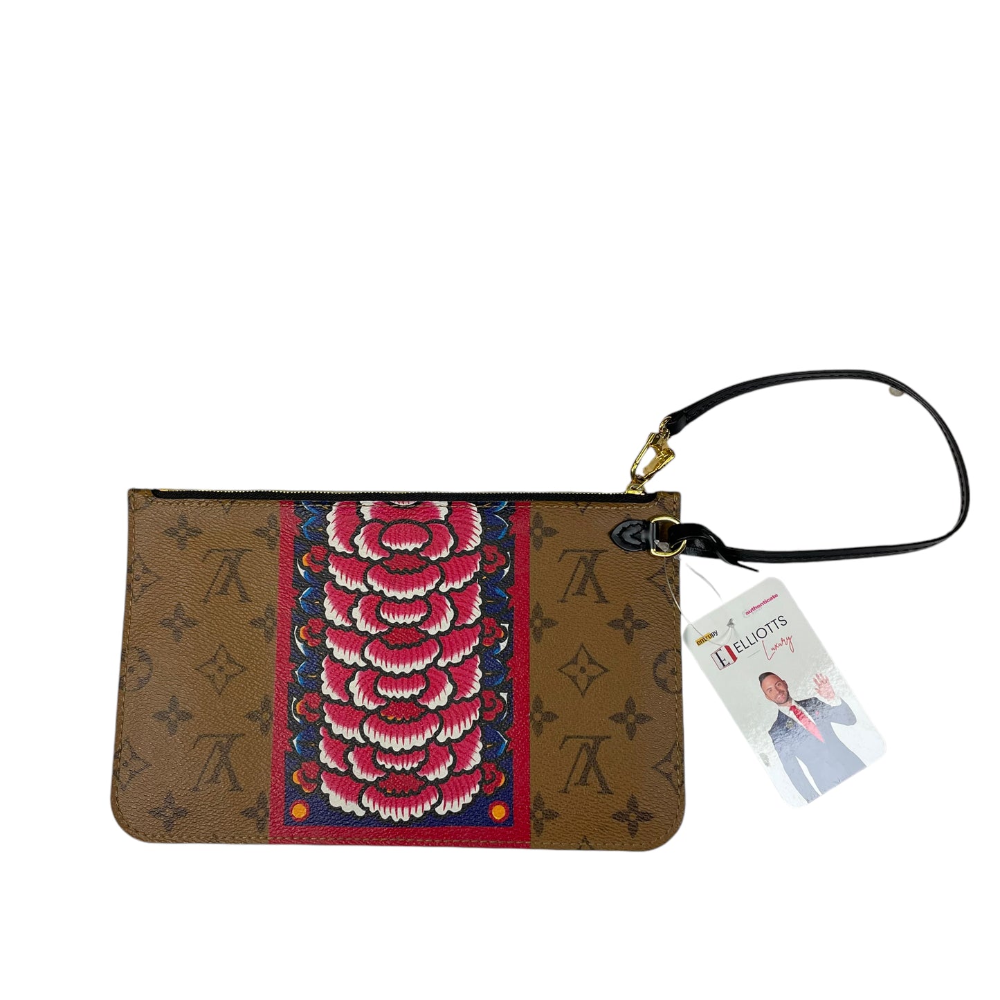 Louis Vuitton Reverse Brown Black Monogram Kabuki MM Pouchette