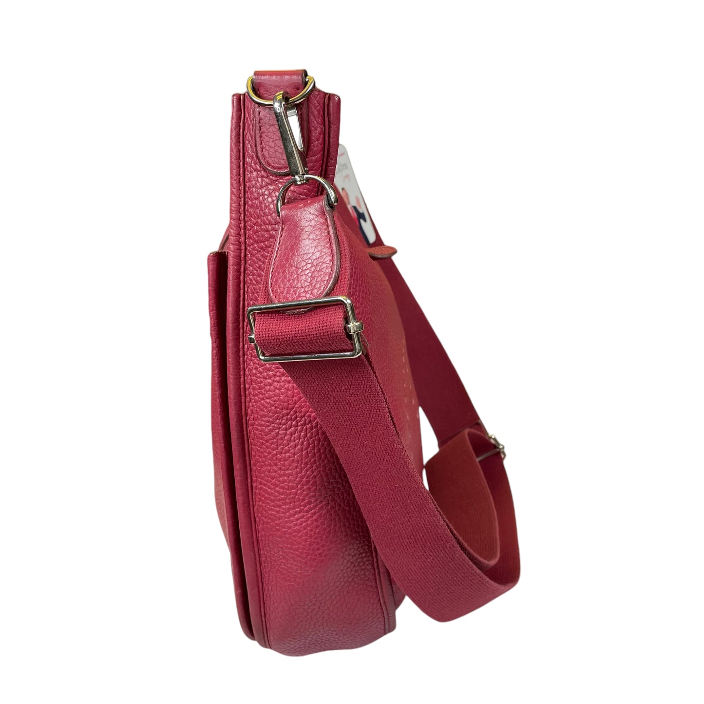 Hermes GM Evelyne Clemence Leather Burgundy Rose GM Crossbody Purse