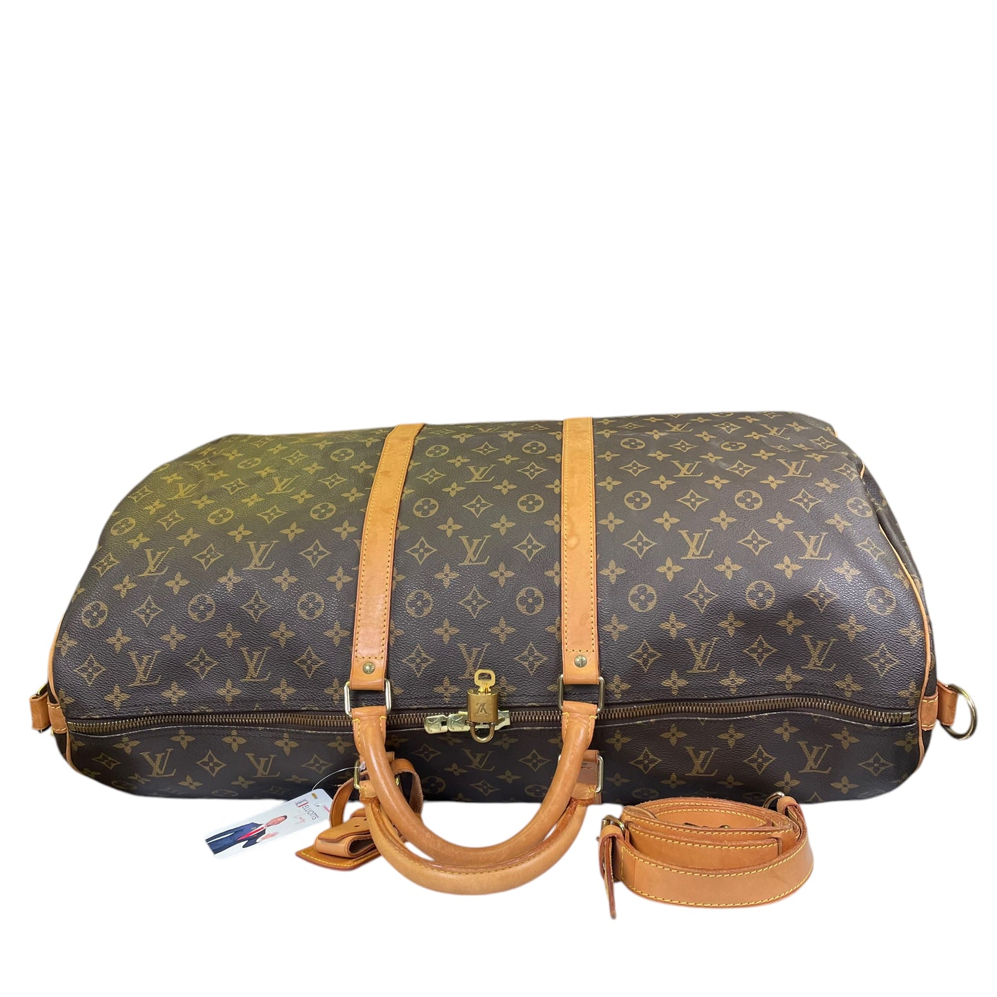 Louis Vuitton Keepall 60 Monogram Bando Lock + Tag Duffel Travel Bag
