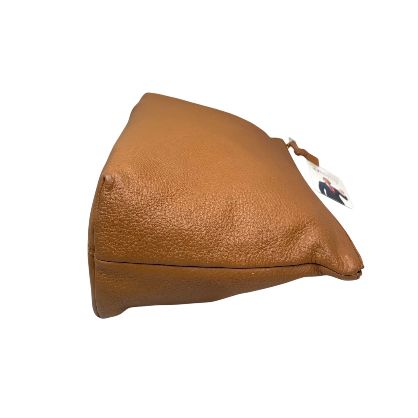 Bottega Veneta Leather Toiletry Bag Tan Pebbled Cosmetic Poouch Medium Clutch