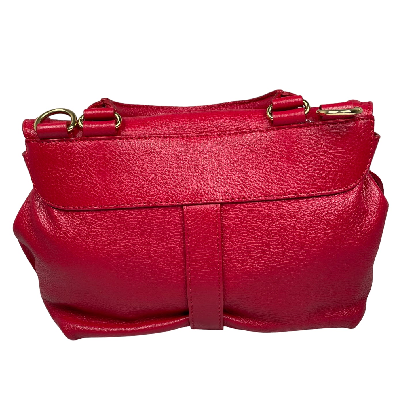 See by Chloe Lizzie Satchel Rouge Red Leather Top Handle 2 Way Crossbody